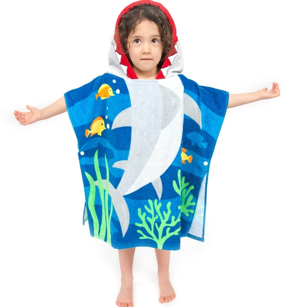 Modern. Southern. Home.™Kids Shark Hooded Beach Towel. Better quality.